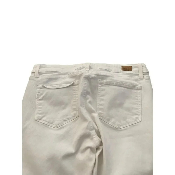 Paige White High-Waist Straight-Leg Stretch Jeans Size 31 - Picture 6 of 6